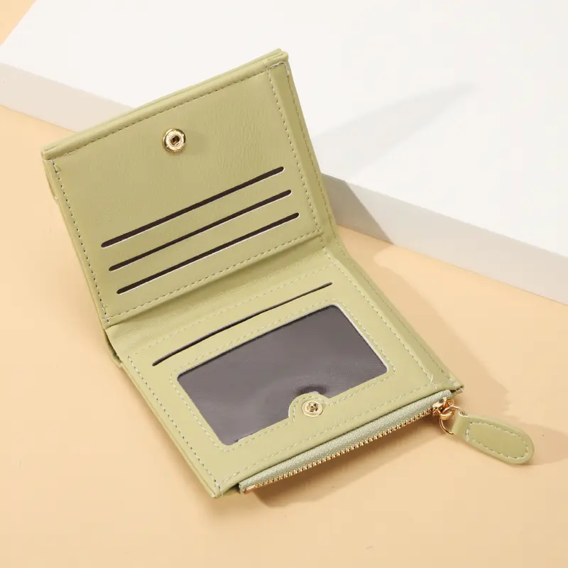 Cross-border leisure fashion senior sense ladies purse ins foreign trade simple zipper card bag short purse
