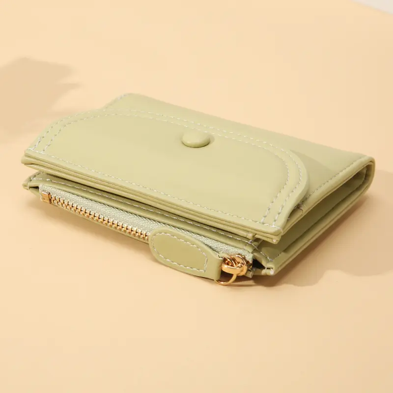Cross-border leisure fashion senior sense ladies purse ins foreign trade simple zipper card bag short purse