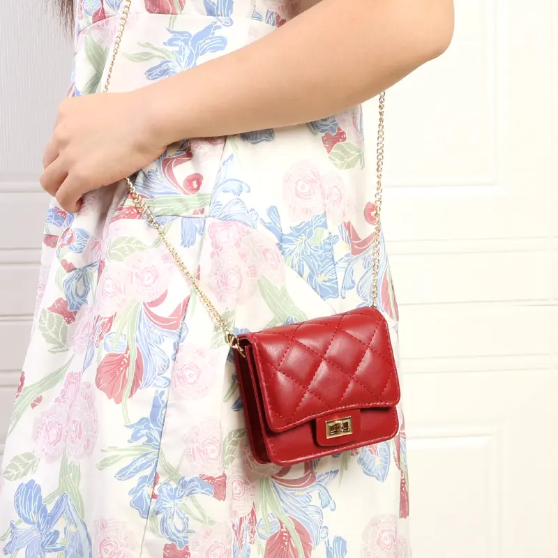 Makeup bag with mirror, new mini bag, crossbody bag, women's versatile Instagram chain small square bag