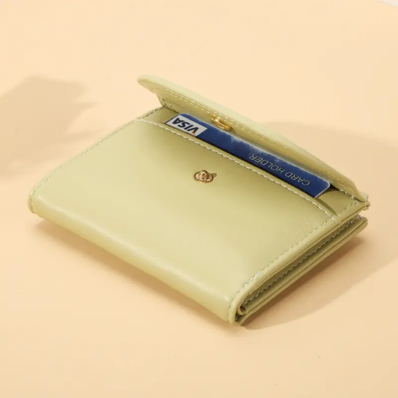 Cross-border leisure fashion senior sense ladies purse ins foreign trade simple zipper card bag short purse
