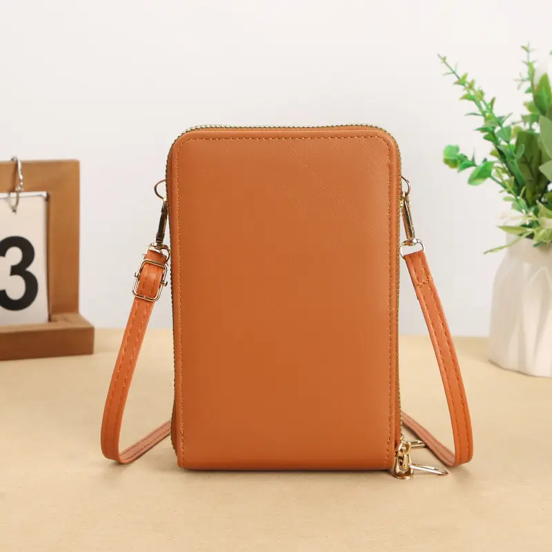Cross-border hot solid color every day mobile phone bag single shoulder crossbody ladies Diamond lattice large capacity purse