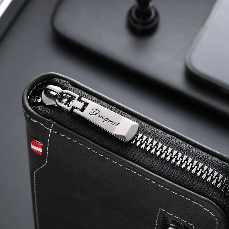 New fashion men's zipper wallet long multi-card large capacity multi-functional coin purse wallet