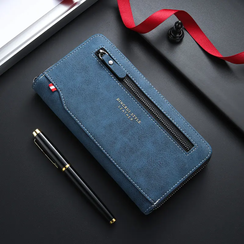New fashion men's zipper wallet long multi-card large capacity multi-functional coin purse wallet
