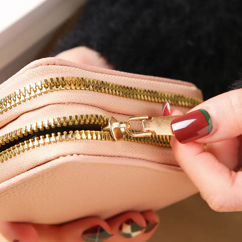 Multi Functional Card Bag, Organ Card Bag, Double-layer Zipper, WOMEN'S Wallet, Large Capacity PU Card Holder