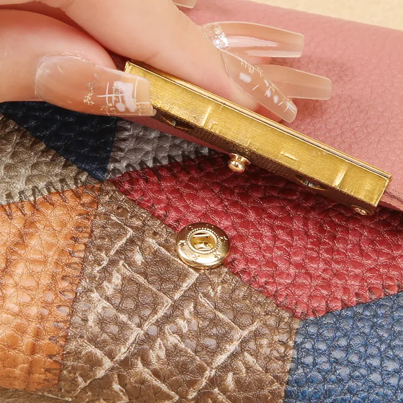 Wallet new style for women, Korean version, trendy personality, long, small fresh, multi-functional, buckle, daily, Korean retro