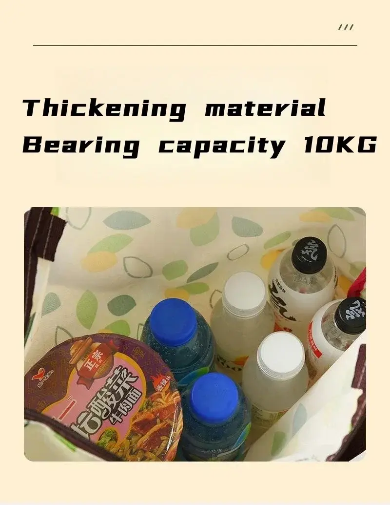 Portable Waterproof Oxford Foldable Reusable Shopping Supermarket Storage Bag Travel Beach Bag Hand-Carrying Fabric Bag