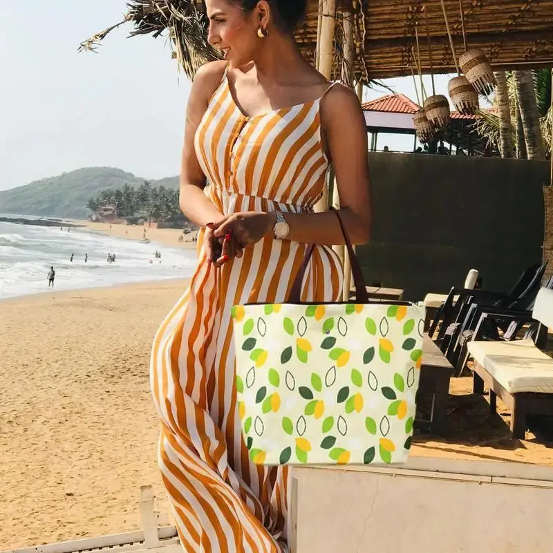 Portable Waterproof Oxford Foldable Reusable Shopping Supermarket Storage Bag Travel Beach Bag Hand-Carrying Fabric Bag