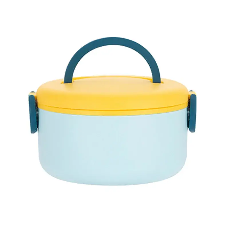 3 Colors Cute Smile Thermal Lunch Box For Kids Adults Portable Microwave Bento Box Leak Proof Food Container