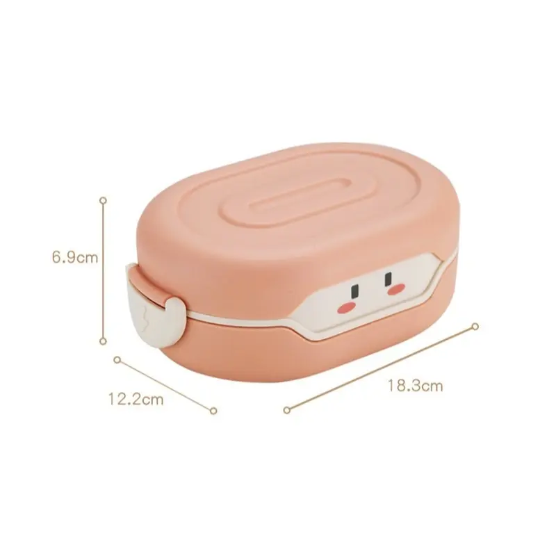 780ml Cute Bento Lunch Box Kawaii for Kid School Children Japanese Style Kindergarten Children's Bread Sandwich Food Box Plastic