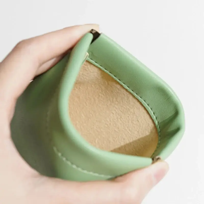 PU Leather Simple Mini Lipstick Makeup Storage Bag Women Square Small Cosmetic Pouch Portable Make Up Key Organizer Bags