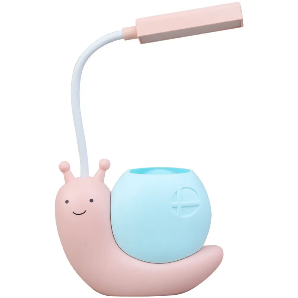 Cartoon Table Lamp Cute Snail Night Light USB Rechargeable LED Table Light Child Eye Protection Desk Lamp Reading Lamp With Pen