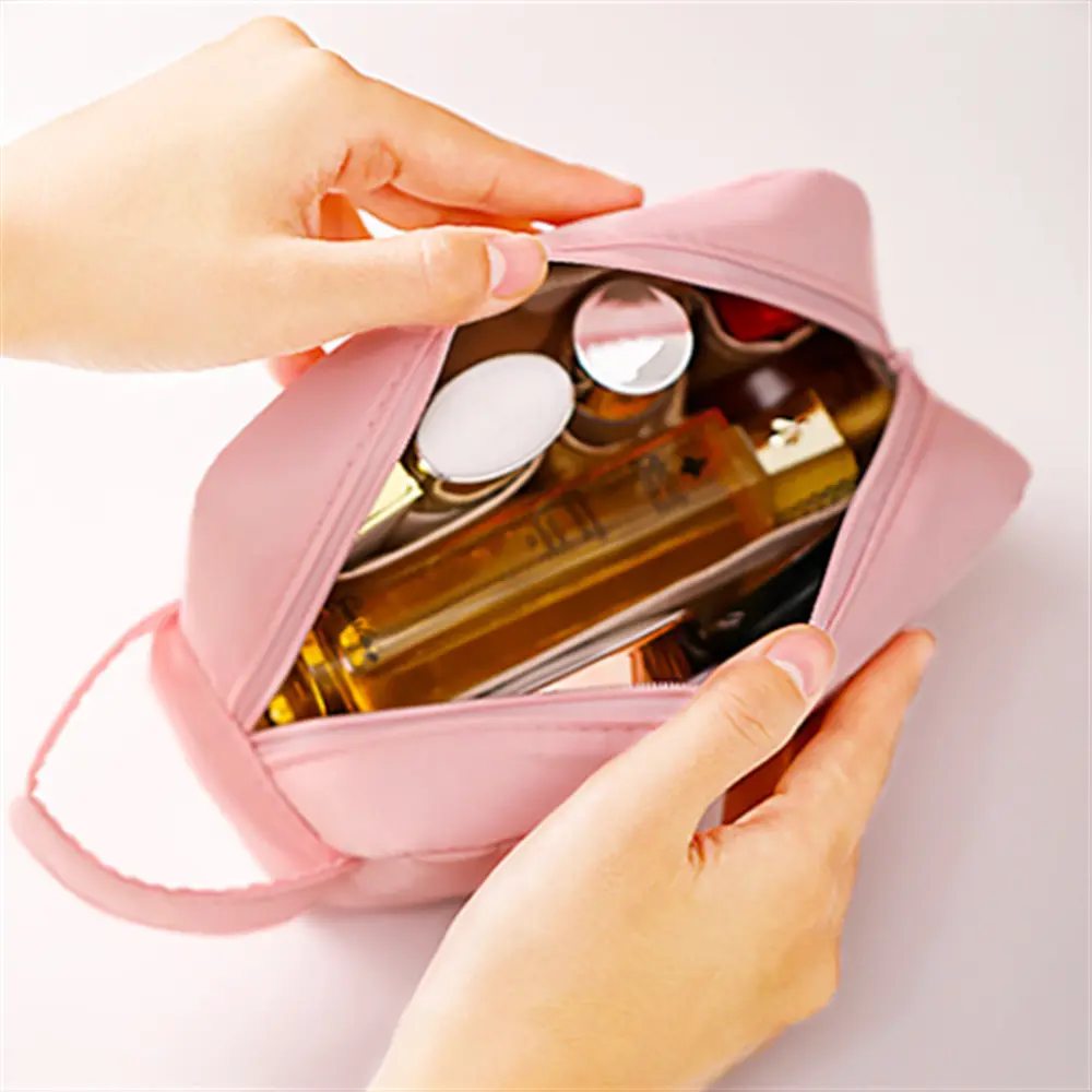 Portable Large Capacity Handheld Travel Pouch Makeup Bag Water-resistant Toiletry Cosmetic Storage Organizer Beauty Washing Bag