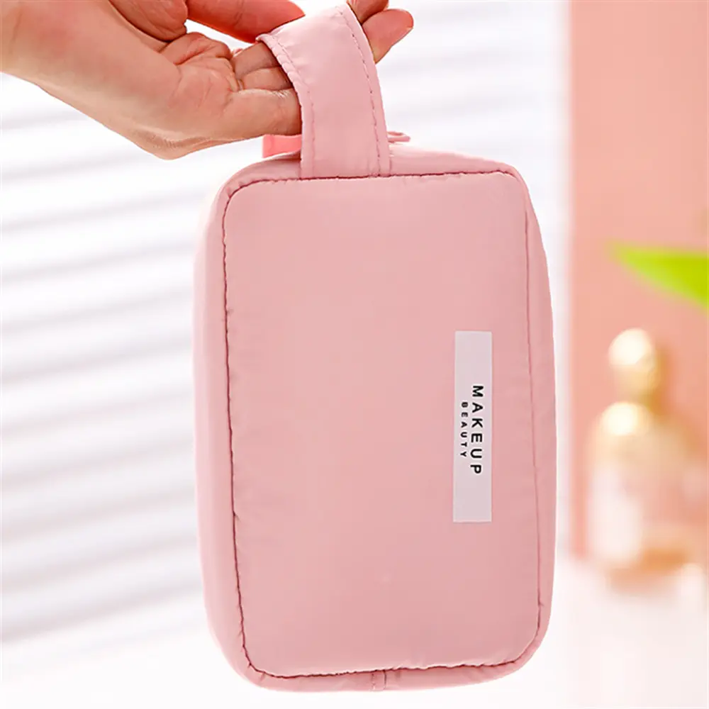 Portable Large Capacity Handheld Travel Pouch Makeup Bag Water-resistant Toiletry Cosmetic Storage Organizer Beauty Washing Bag