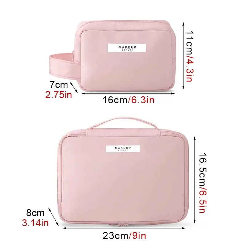 Portable Large Capacity Handheld Travel Pouch Makeup Bag Water-resistant Toiletry Cosmetic Storage Organizer Beauty Washing Bag