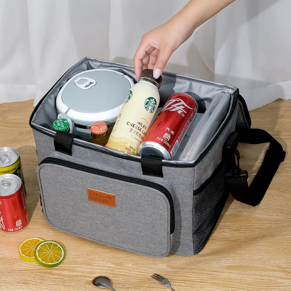 Thickened Large Capacity Portable Picnic Thermal Bag PEVA Outdoor Car Cooler Bag Waterproof Shoulder Crossbody Insulated Bag