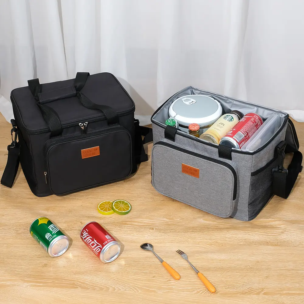Thickened Large Capacity Portable Picnic Thermal Bag PEVA Outdoor Car Cooler Bag Waterproof Shoulder Crossbody Insulated Bag