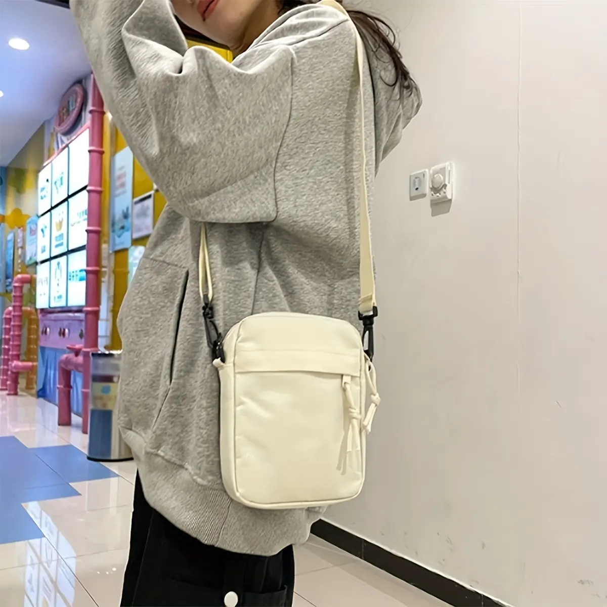 Sen small body bag ins fashion brand shoulder bag sports leisure small backpack female simple crossbody bag a suit