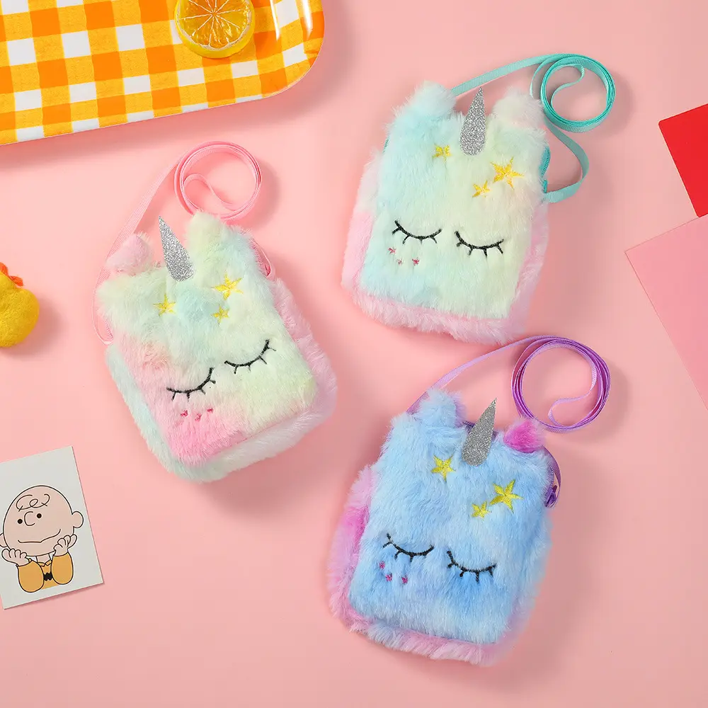 Kids Girls Colorful Change Sequin Mermaid Tail Bag Wallet Purse Pouch Notecase Unicorn Children Shoulder Messenger Bag Gifts