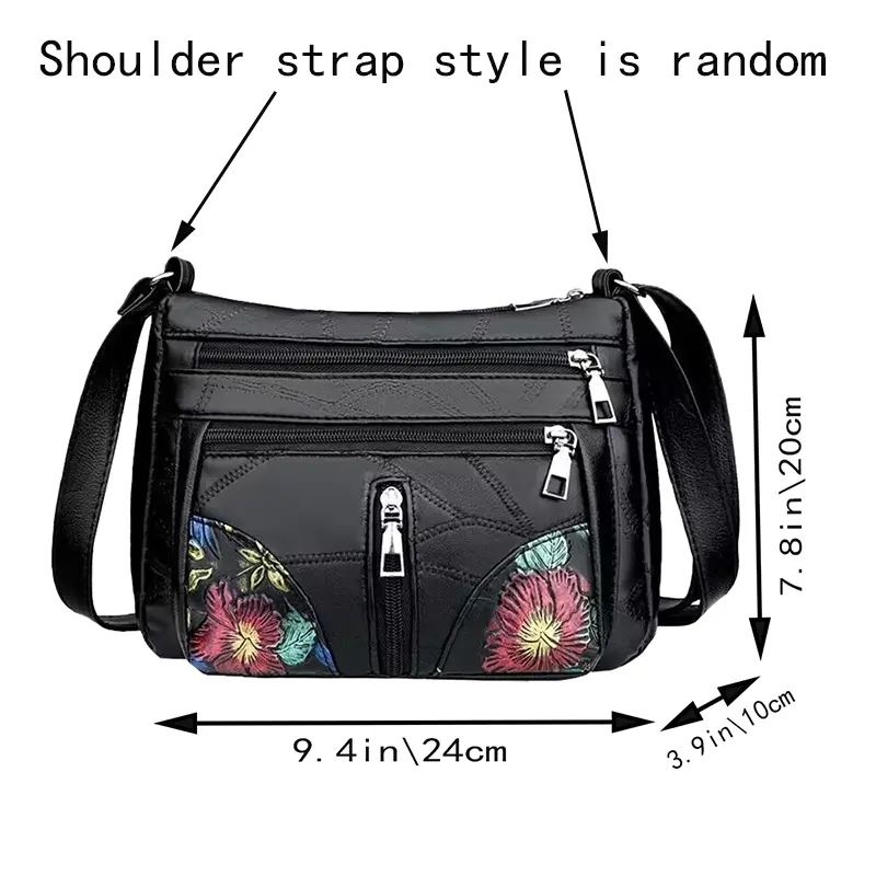 Soft texture women's handbag, new style, women's bag, large capacity, versatile women's briefcase [The zipper direction is rando