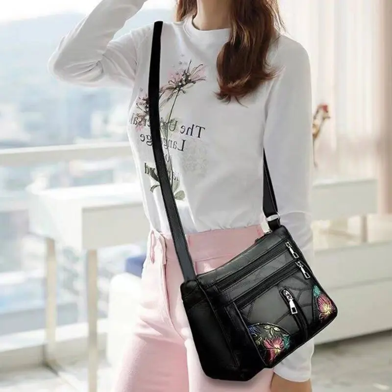 Soft texture women's handbag, new style, women's bag, large capacity, versatile women's briefcase [The zipper direction is rando