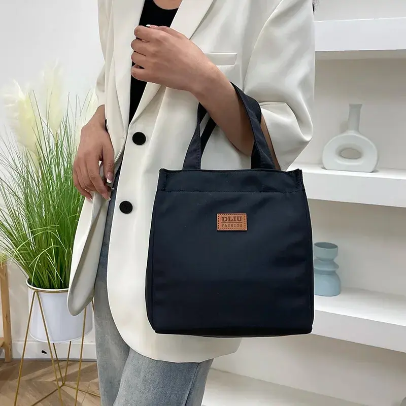 High Capacity Lunch Bag with Aluminum Foil Insulated Thermal Cooler Lunch Box Tote Picnic Travel Pouch Oxford Cloth Handbags