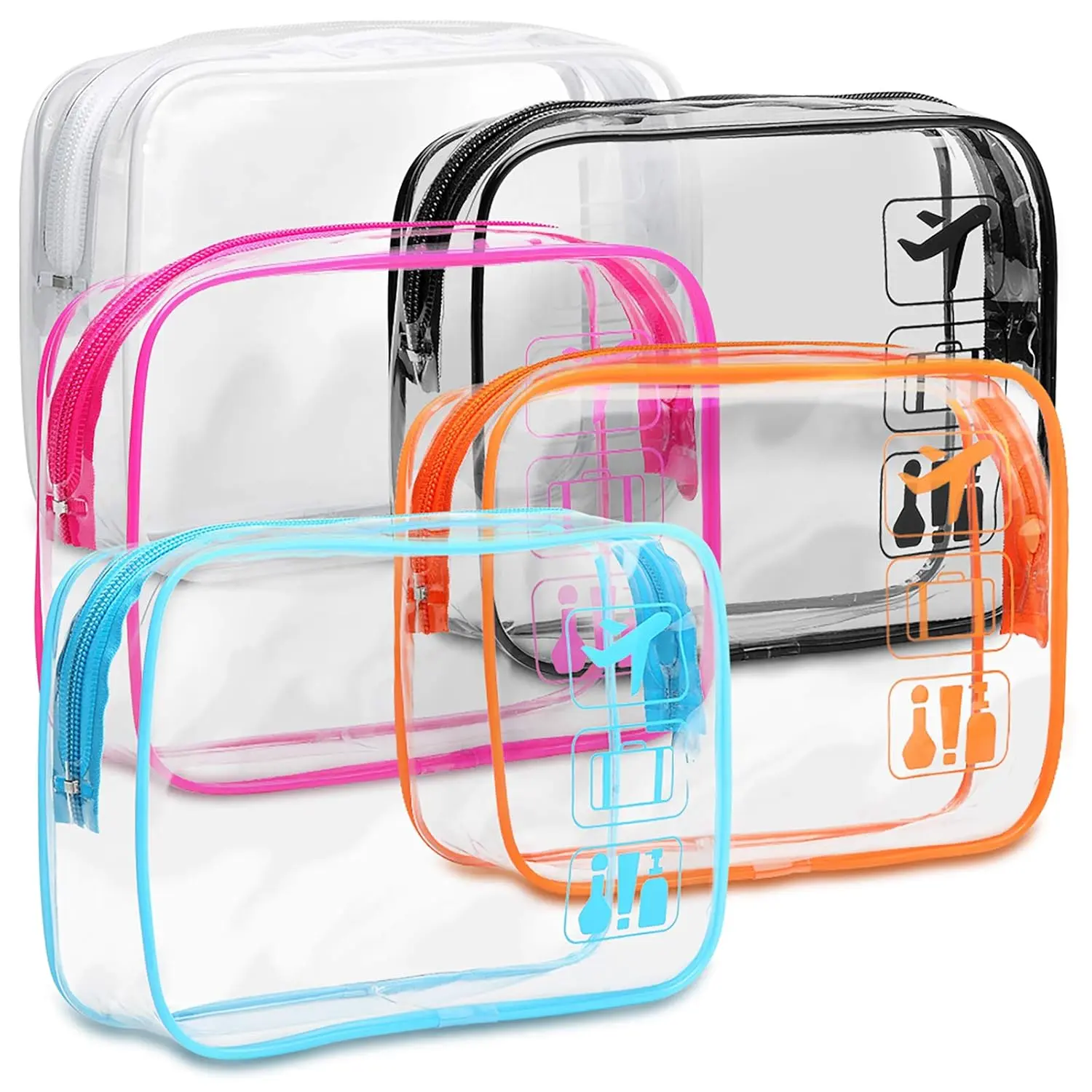 PVC Transparent Makeup Bag  Men Women Portable Travel Toiletry Storage Lipstick Cosmetic Pouch Waterproof Wash Zipper Bags