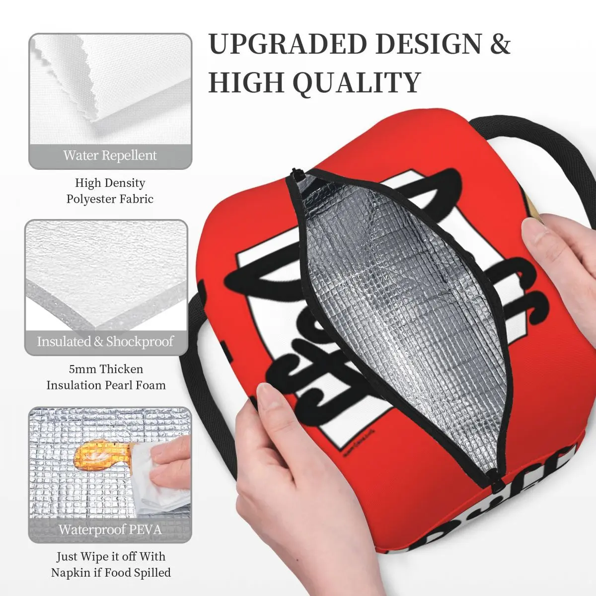 Duff Beer Lunch Bags Insulated Bento Box Waterproof Lunch Tote Leakproof Picnic Bags Cooler Bag for Woman Children Travel