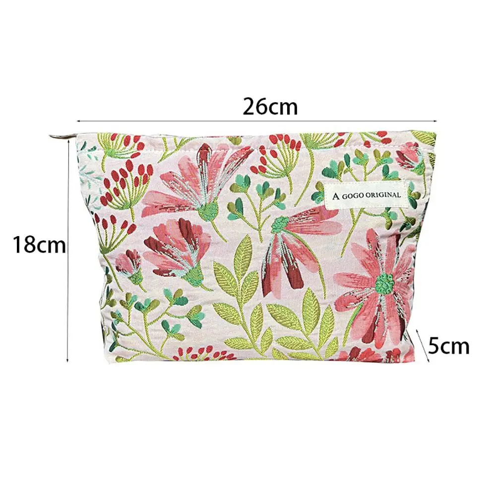 Fashion Dasiphora Fruticosa Makeup Bag Travel Organizer Portable Toiletry Bag Large Capacity Cosmetic Bag