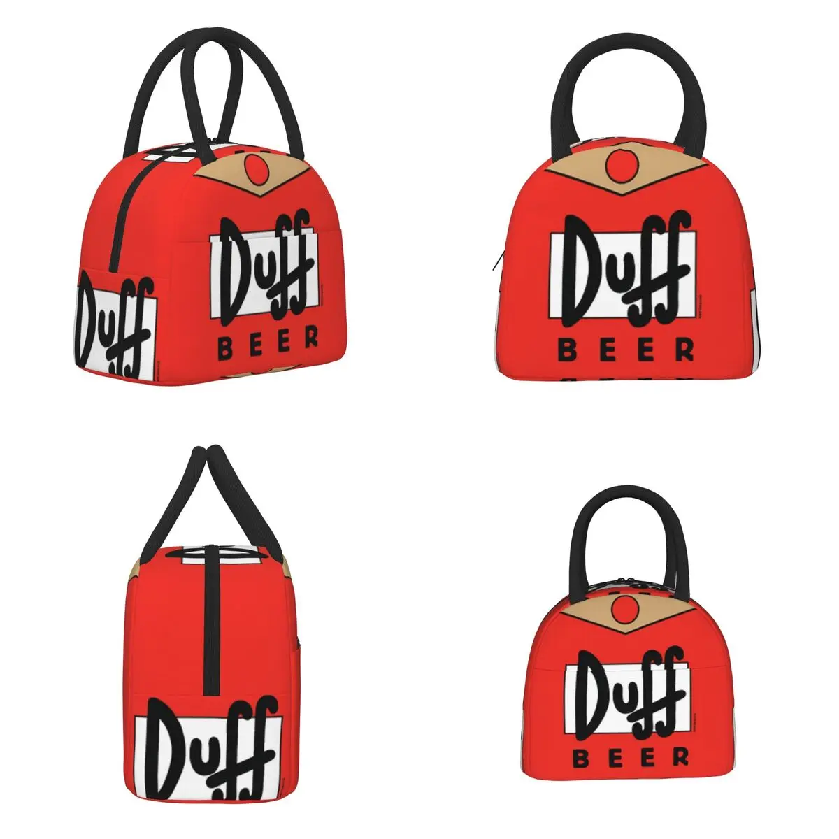 Duff Beer Lunch Bags Insulated Bento Box Waterproof Lunch Tote Leakproof Picnic Bags Cooler Bag for Woman Children Travel