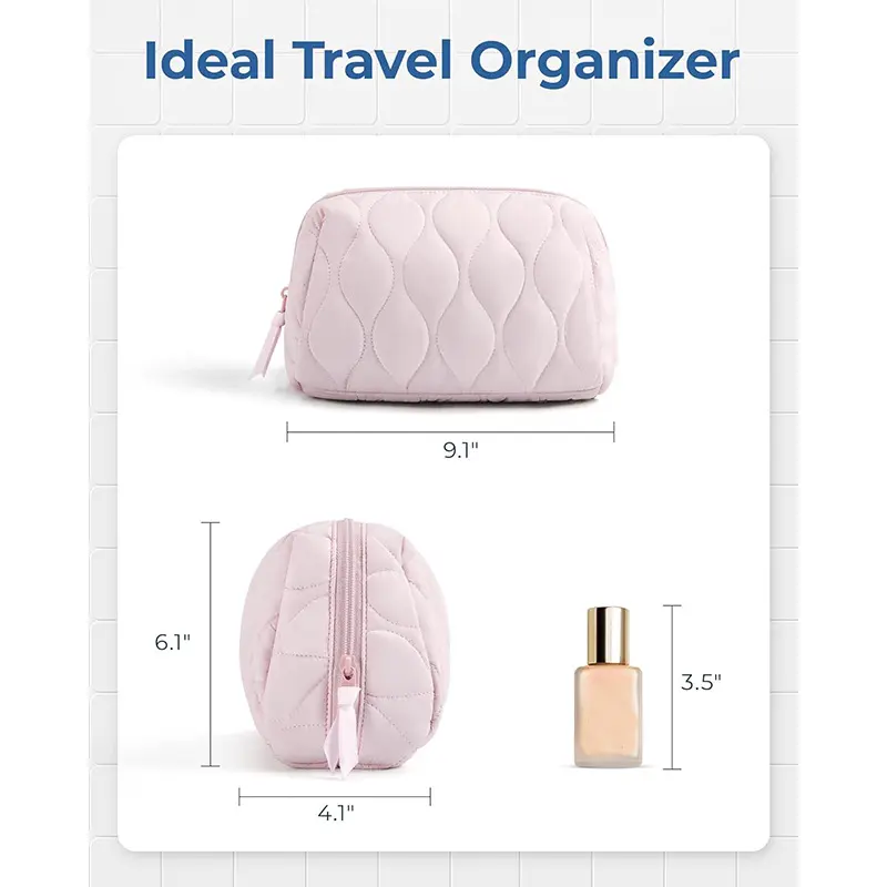 Makeup Bag New Dacron Large Capacity Storage Bag Portable Soft Cosmetic Handbag Women's