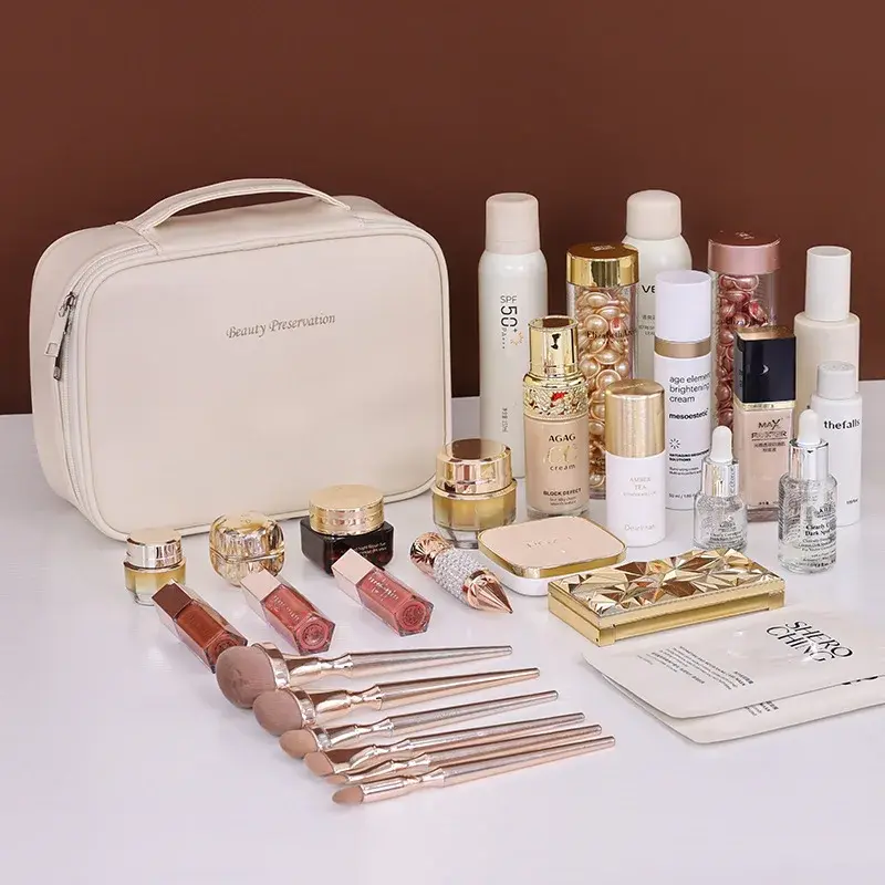 New Women Cosmetics Storage Bag Portable Large Capacity Cosmetic Bag Luxury Travel Essentials Portable Toiletry Bag Pencil Case