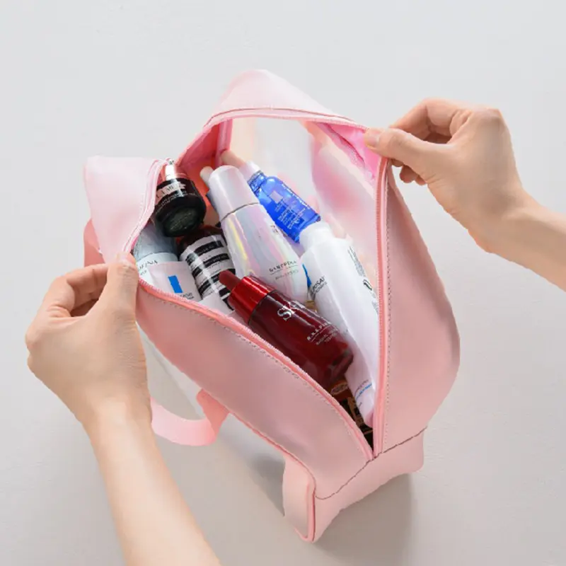 Women Portable Travel Wash Bag Female Transparent Waterproof Makeup Storage Pouch Large Capacity Cosmetic Organizer Beauty Case