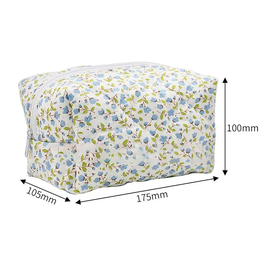 Cosmetic Bag Women Floral Makeup Case Organizer Korean Flower Printed Women Cosmetic Pouch Travel Toiletry Bag Beauty Case