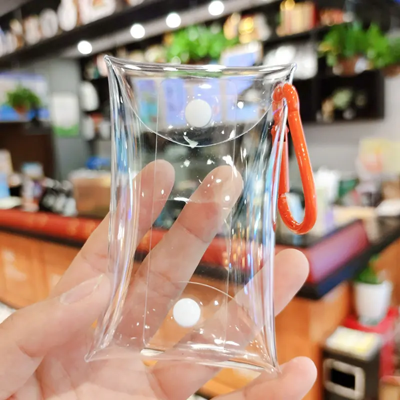 Korean Ins Transparent Cosmetic Bag Travel Makeup Bag Purses Women Cute PVC Storage Small Large Clear Brush Mini Organizer