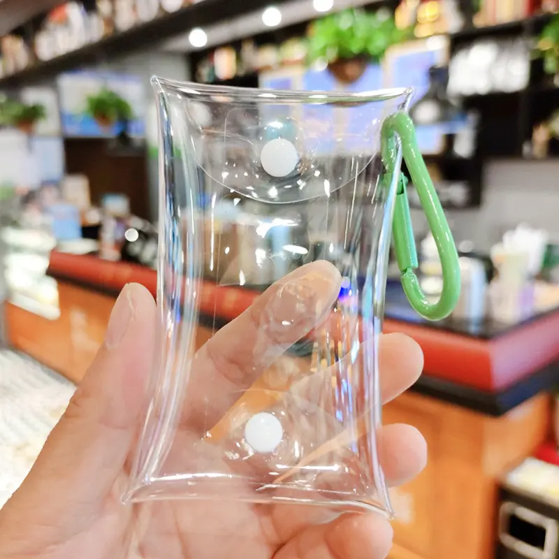 Korean Ins Transparent Cosmetic Bag Travel Makeup Bag Purses Women Cute PVC Storage Small Large Clear Brush Mini Organizer