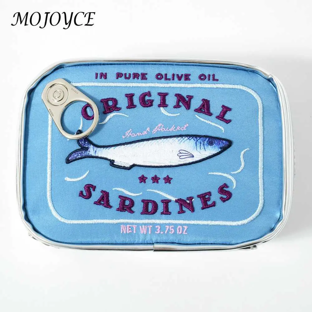 Wacky Cute Cosmetic Bags  Large Capacity Sardine Can Styling Organizer Pocke For Girls Daily Travel Organizer Cosmetic Bags