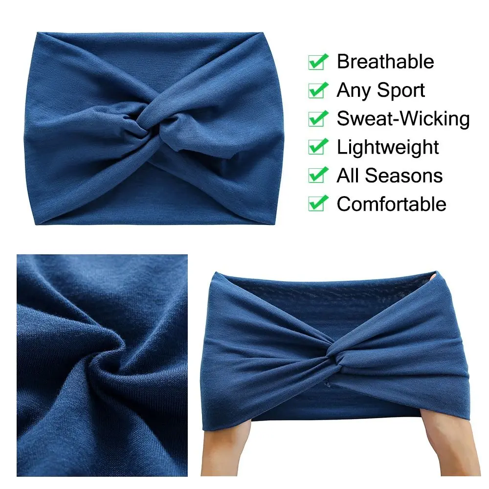 Hair Accessories Extra Large Yoga Hair Bands Twisted Turban Wide Headbands Workout Headband Head Wraps for Women