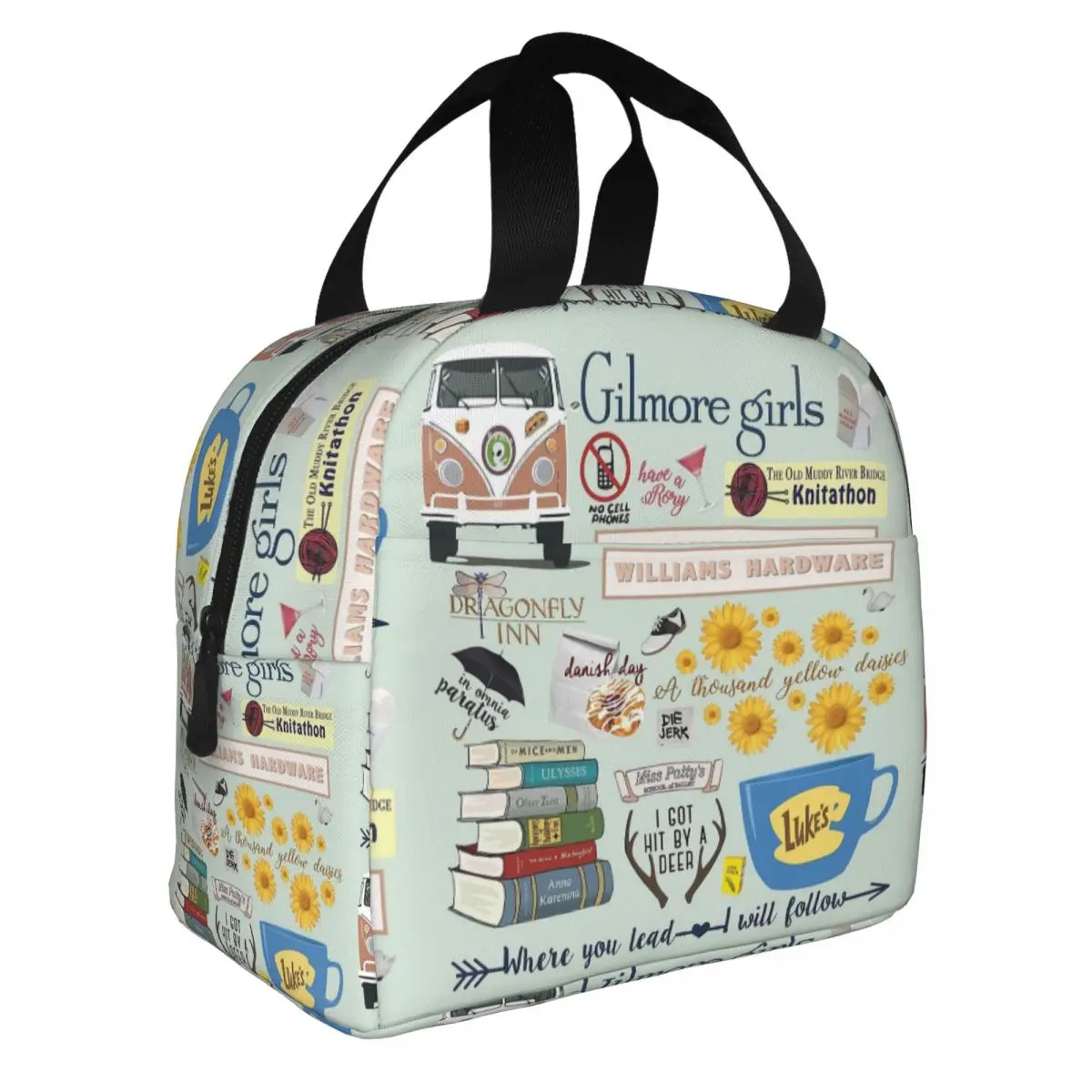 Girls Lunch Tote Bag for Women Gifts Fashionable Collapsible Simple Modern Lunch Box Suitable Work Picnic Beach Office