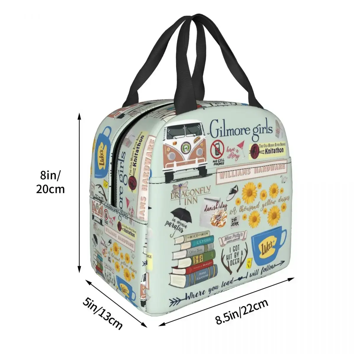 Girls Lunch Tote Bag for Women Gifts Fashionable Collapsible Simple Modern Lunch Box Suitable Work Picnic Beach Office