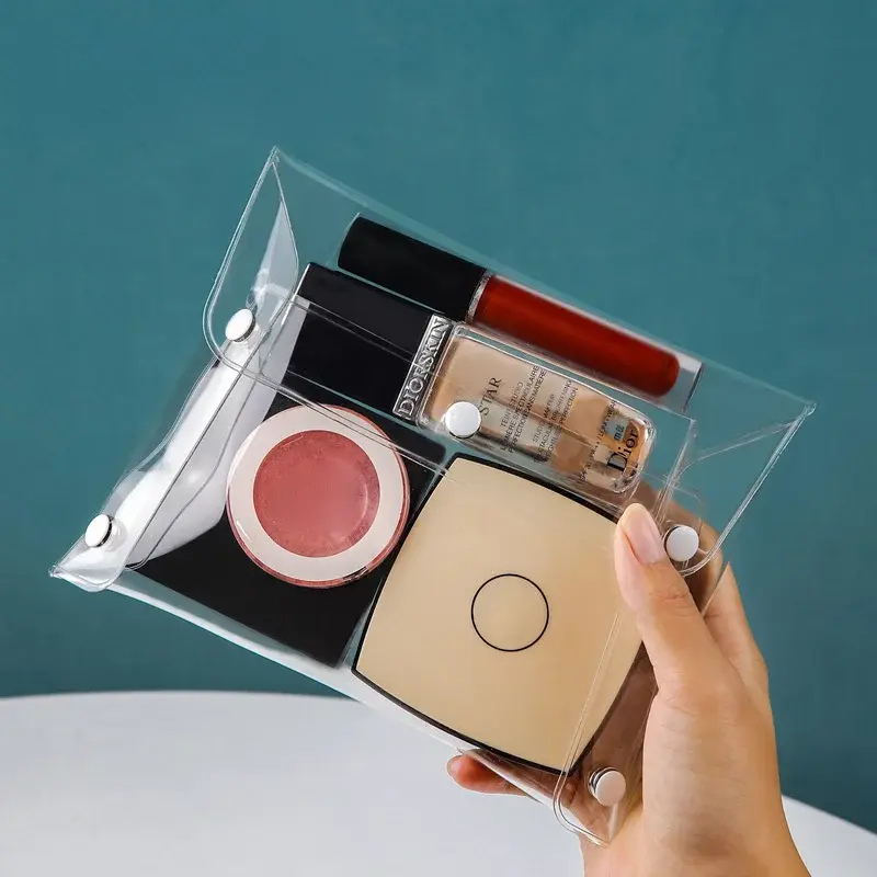 Makeup Bag Clear Organizer Cosmetic Bags Travel Portable Brush Case Storage Set PVC Transparent Pen Bath Toiletry Wash