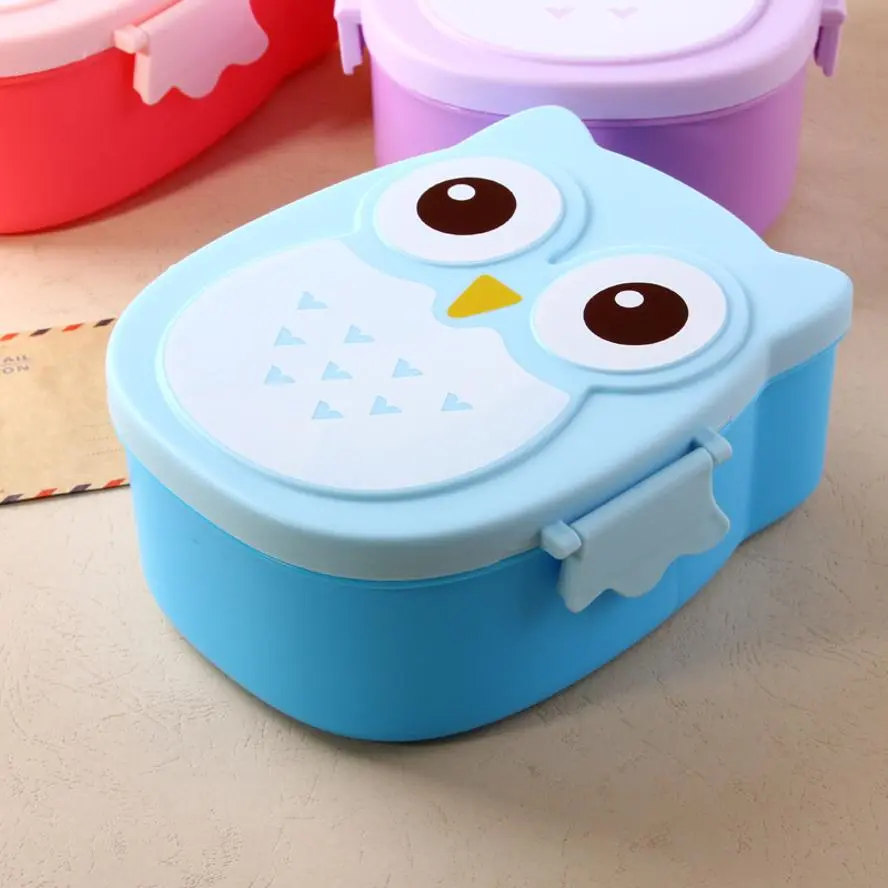 1 Pcs Food Container Carton Dinnerware Cutlery Portable Plastic Children Students Lunch Box Bento Box