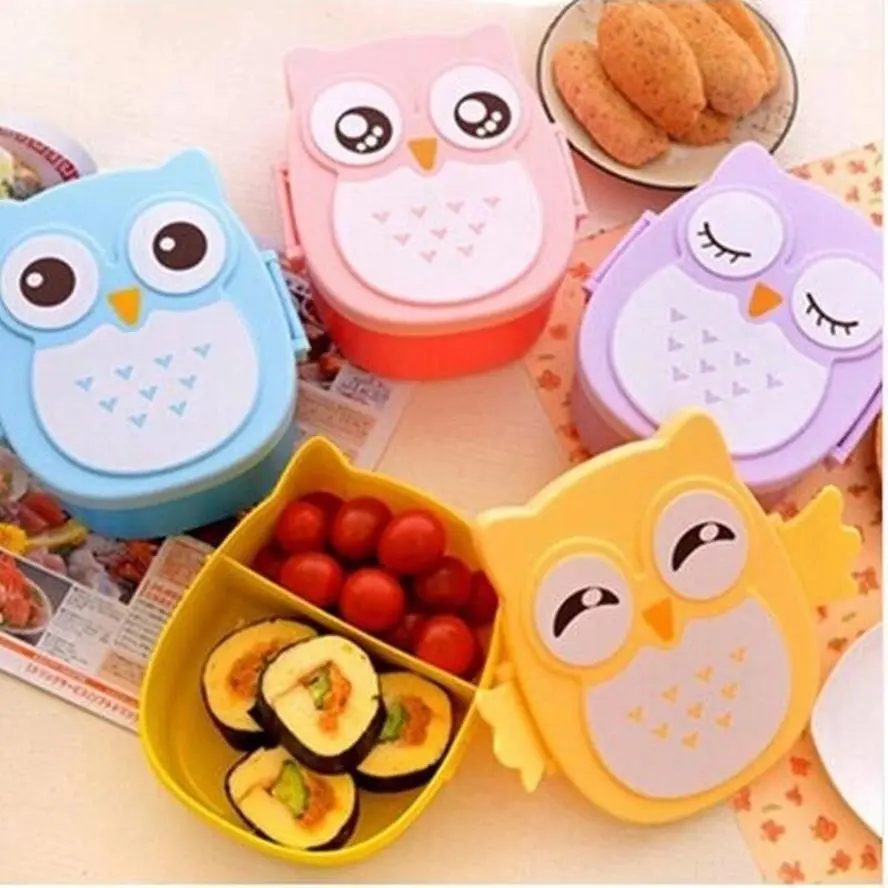1 Pcs Food Container Carton Dinnerware Cutlery Portable Plastic Children Students Lunch Box Bento Box