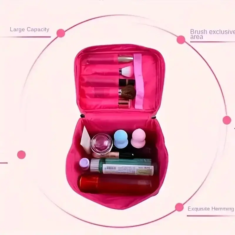 Women's makeup bag large capacity cosmetics storage bag foldable toilet wash bags travel essentials handheld cosmetic bag