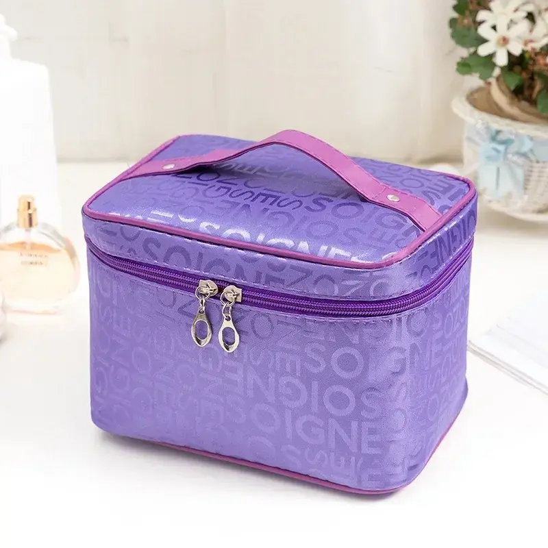 Women's makeup bag large capacity cosmetics storage bag foldable toilet wash bags travel essentials handheld cosmetic bag