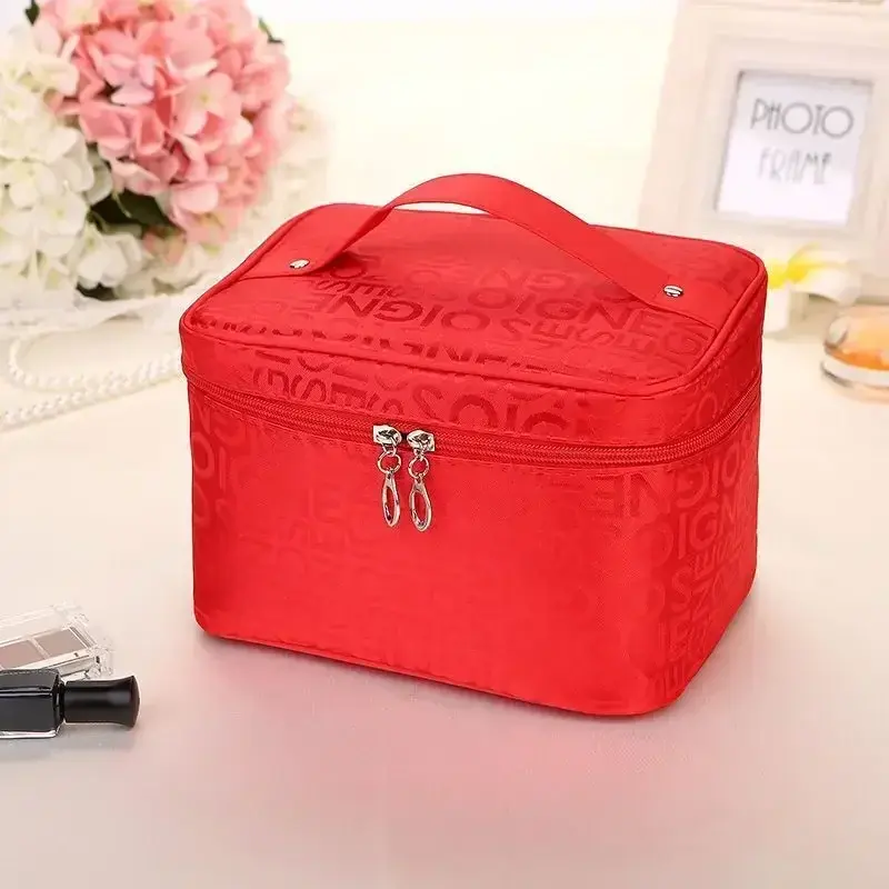 Women's makeup bag large capacity cosmetics storage bag foldable toilet wash bags travel essentials handheld cosmetic bag