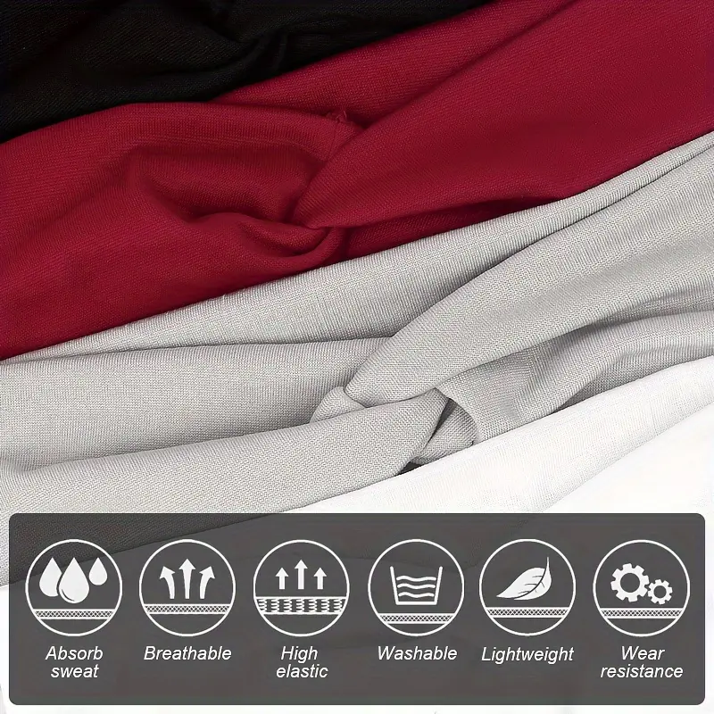 Solid Color Knotted Hairband Elastic Wide Headband Women Unisex Sports Yoga Running Cross Headband Headwear