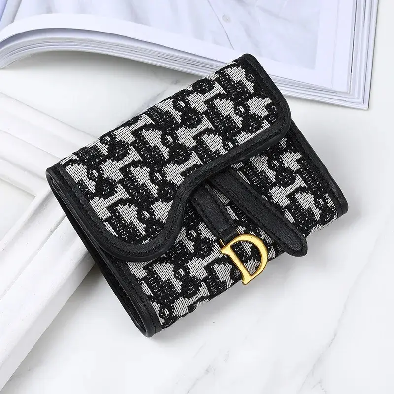 Vintage Style Women's Wallet New Model D-clip Coin Purse Multi-functional Large Capacity Trade Cross-border Coin Card Holder