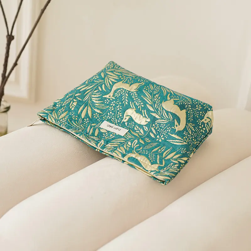 Bohemian style women's makeup bag, portable large capacity cosmetics storage bag, travel toiletry bag, portable liner bag