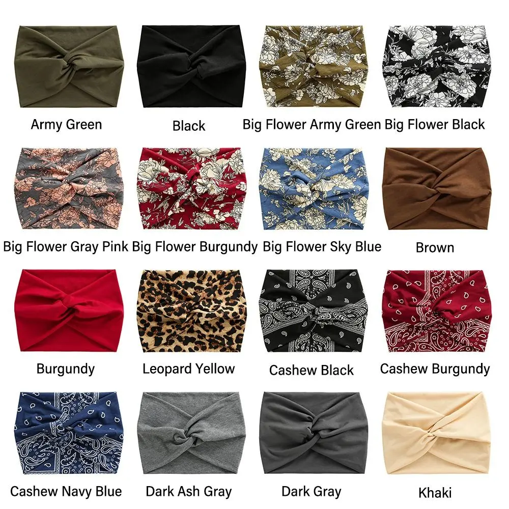 Wide Headbands for Women Extra Large Turban Workout Headband Fashion Yoga Hair Bands Boho Twisted Thick Hair Accessories
