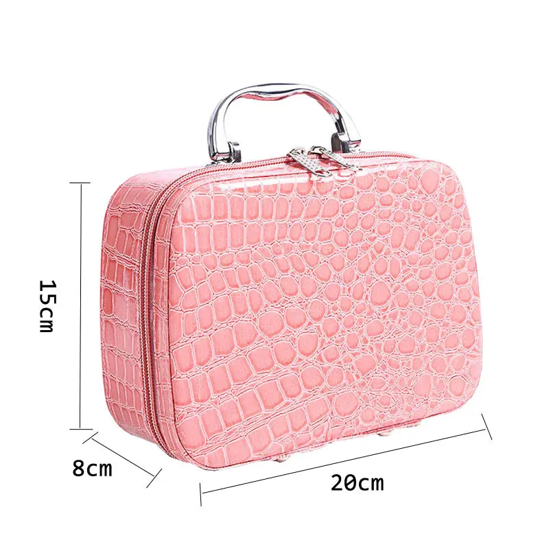 New Women Beauticians Makeup Case Cosmetic Bag High Quality Travel Organizer Beauty Box Cosmetics Jewelry Toolbox Holiday Gifts